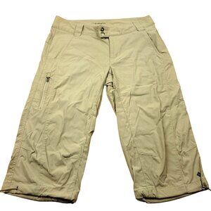 Columbia Womens 10 Silver Ridge Cream Omni-Shade‎ Capri Pants / Long Shorts